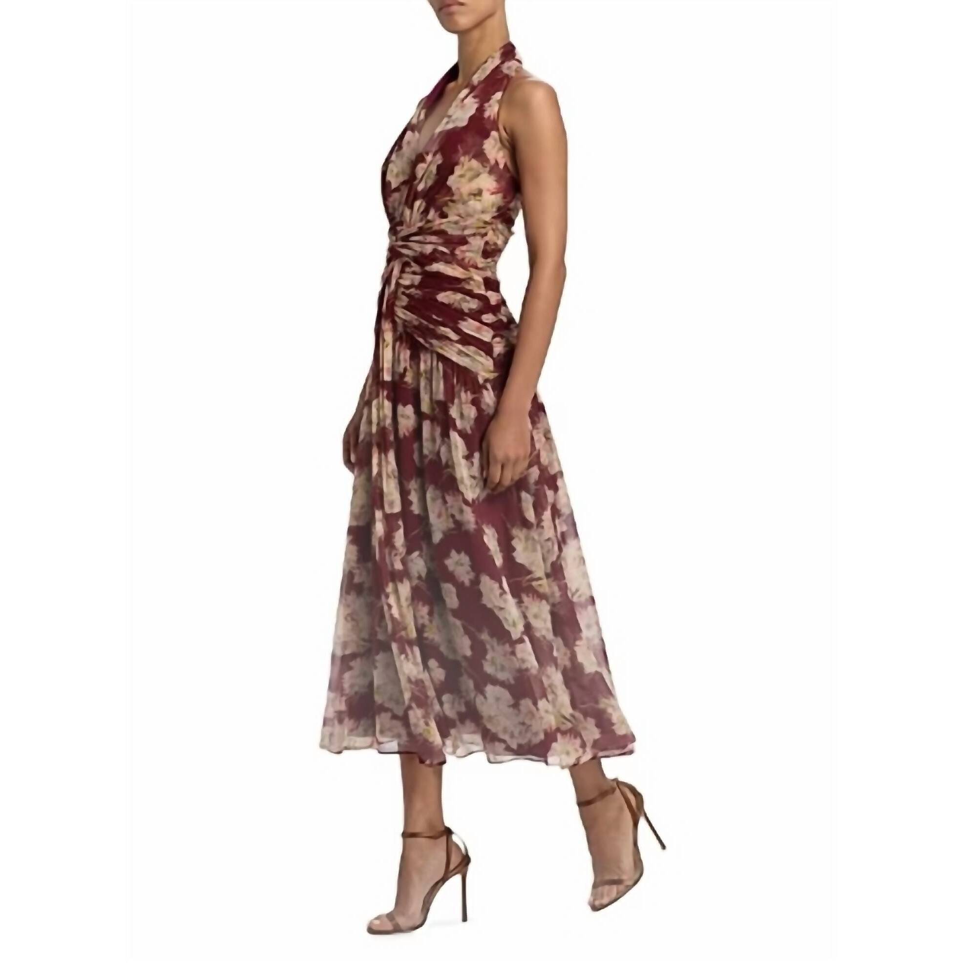 New Cinq A Sept Mae Bouquet Jelica Dress In Wineberry Multi